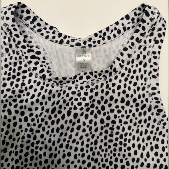Altar'd State Black and White Dotted Tank Top - Picture 2 of 8